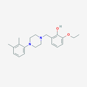 molecular formula C21H28N2O2 B3852280 2-{[4-(2,3-dimethylphenyl)-1-piperazinyl]methyl}-6-ethoxyphenol 