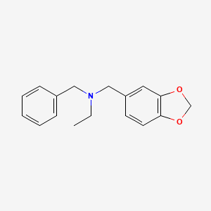 molecular formula C17H19NO2 B3852286 (1,3-benzodioxol-5-ylmethyl)benzyl(ethyl)amine 