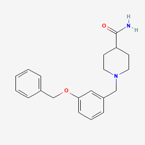 molecular formula C20H24N2O2 B3852297 1-[3-(benzyloxy)benzyl]-4-piperidinecarboxamide 