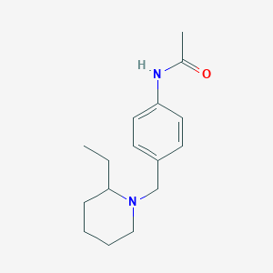 molecular formula C16H24N2O B3852306 N-{4-[(2-ethyl-1-piperidinyl)methyl]phenyl}acetamide 
