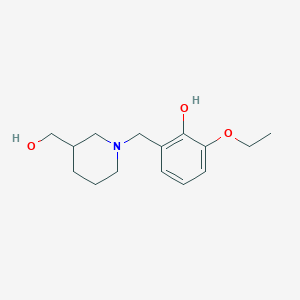 molecular formula C15H23NO3 B3852311 2-Ethoxy-6-[[3-(hydroxymethyl)piperidin-1-yl]methyl]phenol 