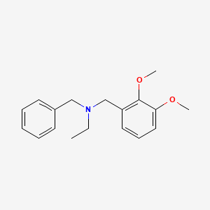 molecular formula C18H23NO2 B3852319 N-benzyl-N-(2,3-dimethoxybenzyl)ethanamine 