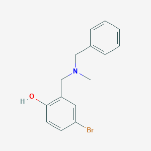 molecular formula C15H16BrNO B3852320 2-{[benzyl(methyl)amino]methyl}-4-bromophenol 