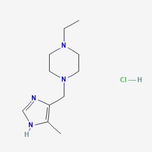 molecular formula C11H21ClN4 B3852323 1-ethyl-4-[(4-methyl-1H-imidazol-5-yl)methyl]piperazine hydrochloride 