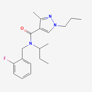 molecular formula C19H26FN3O B3852334 N-(sec-butyl)-N-(2-fluorobenzyl)-3-methyl-1-propyl-1H-pyrazole-4-carboxamide 