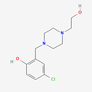 molecular formula C13H19ClN2O2 B3852339 4-chloro-2-{[4-(2-hydroxyethyl)-1-piperazinyl]methyl}phenol 