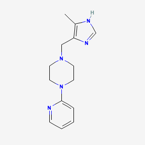 molecular formula C14H19N5 B3852349 1-[(4-methyl-1H-imidazol-5-yl)methyl]-4-(2-pyridinyl)piperazine 