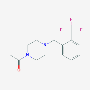 molecular formula C14H17F3N2O B3852354 1-acetyl-4-[2-(trifluoromethyl)benzyl]piperazine 