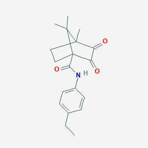 molecular formula C19H23NO3 B385236 N-(4-乙基苯基)-4,7,7-三甲基-2,3-二氧代双环[2.2.1]庚烷-1-甲酰胺 CAS No. 622355-77-5
