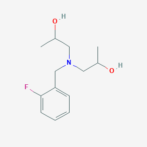 molecular formula C13H20FNO2 B3852360 1,1'-[(2-fluorobenzyl)imino]di(2-propanol) 