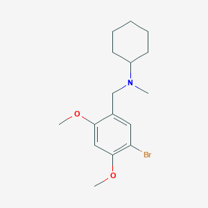 molecular formula C16H24BrNO2 B3852379 (5-bromo-2,4-dimethoxybenzyl)cyclohexyl(methyl)amine 