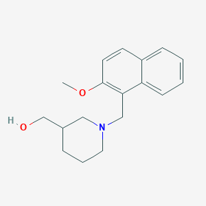 molecular formula C18H23NO2 B3852382 {1-[(2-methoxy-1-naphthyl)methyl]-3-piperidinyl}methanol 
