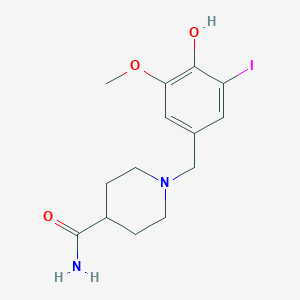 molecular formula C14H19IN2O3 B3852383 1-(4-hydroxy-3-iodo-5-methoxybenzyl)-4-piperidinecarboxamide 