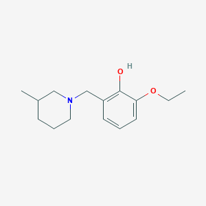 molecular formula C15H23NO2 B3852396 2-ethoxy-6-[(3-methyl-1-piperidinyl)methyl]phenol 