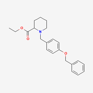 molecular formula C22H27NO3 B3852402 ethyl 1-[4-(benzyloxy)benzyl]-2-piperidinecarboxylate 