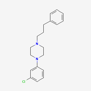 molecular formula C19H23ClN2 B3852416 1-(3-chlorophenyl)-4-(3-phenylpropyl)piperazine 