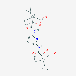 molecular formula C25H31N3O6 B385242 N,N'-2,6-pyridinediylbis(4,7,7-trimethyl-3-oxo-2-oxabicyclo[2.2.1]heptane-1-carboxamide) CAS No. 1164527-98-3