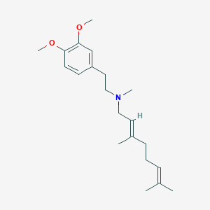 molecular formula C21H33NO2 B3852427 N-[2-(3,4-dimethoxyphenyl)ethyl]-N,3,7-trimethyl-2,6-octadien-1-amine 