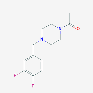 molecular formula C13H16F2N2O B3852440 1-acetyl-4-(3,4-difluorobenzyl)piperazine 