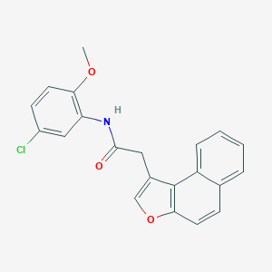 molecular formula C21H16ClNO3 B385247 N-(5-chloro-2-methoxyphenyl)-2-naphtho[2,1-b]furan-1-ylacetamide 