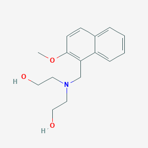 molecular formula C16H21NO3 B3852471 2,2'-{[(2-methoxy-1-naphthyl)methyl]imino}diethanol 