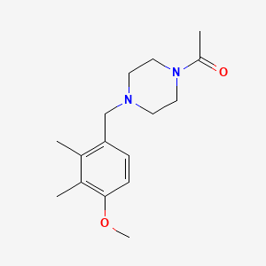 molecular formula C16H24N2O2 B3852478 1-acetyl-4-(4-methoxy-2,3-dimethylbenzyl)piperazine 