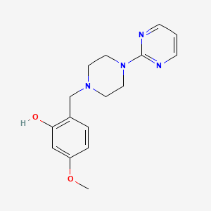 molecular formula C16H20N4O2 B3852488 5-methoxy-2-{[4-(2-pyrimidinyl)-1-piperazinyl]methyl}phenol 