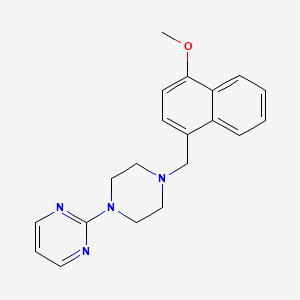 molecular formula C20H22N4O B3852494 2-{4-[(4-methoxy-1-naphthyl)methyl]-1-piperazinyl}pyrimidine 