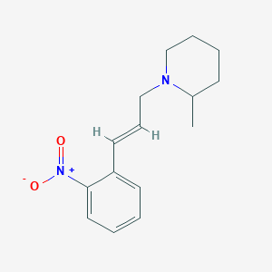 molecular formula C15H20N2O2 B3852501 2-methyl-1-[3-(2-nitrophenyl)-2-propen-1-yl]piperidine 