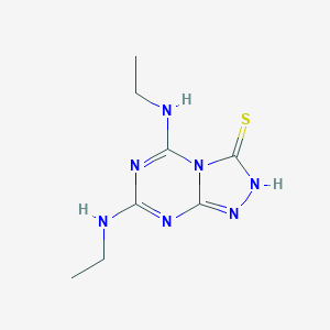 molecular formula C8H13N7S B385251 双(乙基氨基)-[1,2,4]三唑并[4,3-a][1,3,5]三嗪-3-硫醇 CAS No. 620590-31-0