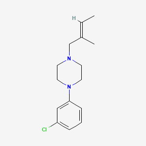 molecular formula C15H21ClN2 B3852512 1-(3-chlorophenyl)-4-(2-methyl-2-buten-1-yl)piperazine 