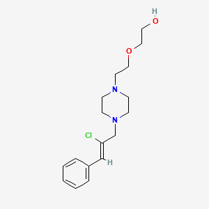 molecular formula C17H25ClN2O2 B3852523 2-{2-[4-(2-chloro-3-phenyl-2-propen-1-yl)-1-piperazinyl]ethoxy}ethanol 