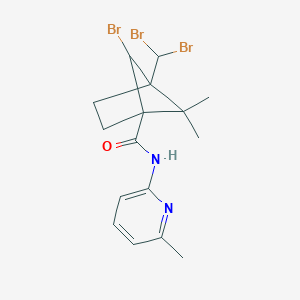 molecular formula C16H19Br3N2O B385253 6-bromo-1-(dibromomethyl)-5,5-dimethyl-N-(6-methyl-2-pyridinyl)-4-bicyclo[2.1.1]hexanecarboxamide 