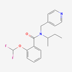 molecular formula C18H20F2N2O2 B3852533 N-(sec-butyl)-2-(difluoromethoxy)-N-(pyridin-4-ylmethyl)benzamide 