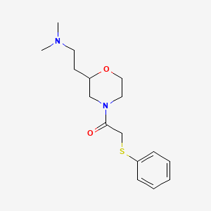 molecular formula C16H24N2O2S B3852557 N,N-dimethyl-2-{4-[(phenylthio)acetyl]-2-morpholinyl}ethanamine 