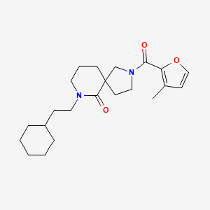 molecular formula C22H32N2O3 B3852575 7-(2-cyclohexylethyl)-2-(3-methyl-2-furoyl)-2,7-diazaspiro[4.5]decan-6-one 
