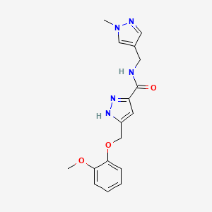 5-[(2-methoxyphenoxy)methyl]-N-[(1-methyl-1H-pyrazol-4-yl)methyl]-1H-pyrazole-3-carboxamide