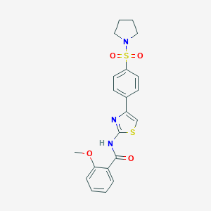 2-methoxy-N-{4-[4-(1-pyrrolidinylsulfonyl)phenyl]-1,3-thiazol-2-yl}benzamide