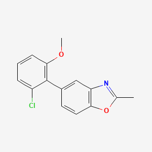 molecular formula C15H12ClNO2 B3852591 5-(2-chloro-6-methoxyphenyl)-2-methyl-1,3-benzoxazole 