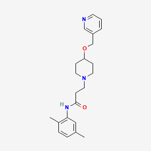 molecular formula C22H29N3O2 B3852595 N-(2,5-dimethylphenyl)-3-[4-(pyridin-3-ylmethoxy)piperidin-1-yl]propanamide 
