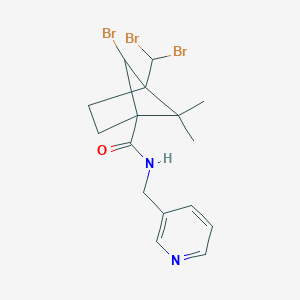 molecular formula C16H19Br3N2O B385260 6-bromo-4-(dibromomethyl)-5,5-dimethyl-N-(3-pyridinylmethyl)bicyclo[2.1.1]hexane-1-carboxamide 