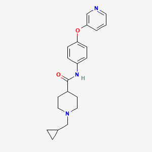 molecular formula C21H25N3O2 B3852644 1-(cyclopropylmethyl)-N-[4-(3-pyridinyloxy)phenyl]-4-piperidinecarboxamide 