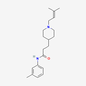 molecular formula C20H30N2O B3852647 3-[1-(3-methyl-2-buten-1-yl)-4-piperidinyl]-N-(3-methylphenyl)propanamide 