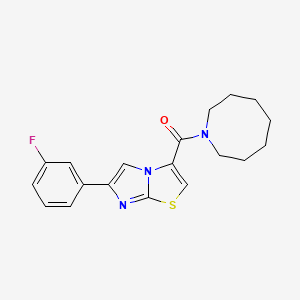 molecular formula C19H20FN3OS B3852656 3-(1-azocanylcarbonyl)-6-(3-fluorophenyl)imidazo[2,1-b][1,3]thiazole 