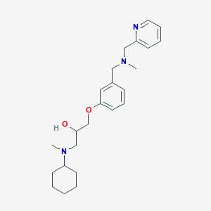 molecular formula C24H35N3O2 B3852666 1-[cyclohexyl(methyl)amino]-3-(3-{[methyl(2-pyridinylmethyl)amino]methyl}phenoxy)-2-propanol 