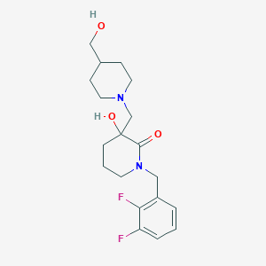molecular formula C19H26F2N2O3 B3852677 1-(2,3-difluorobenzyl)-3-hydroxy-3-{[4-(hydroxymethyl)-1-piperidinyl]methyl}-2-piperidinone 