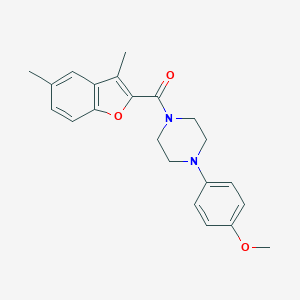 molecular formula C22H24N2O3 B385270 (3,5-Dimethyl-1-benzofuran-2-yl)[4-(4-methoxyphenyl)piperazin-1-yl]methanone CAS No. 620587-88-4