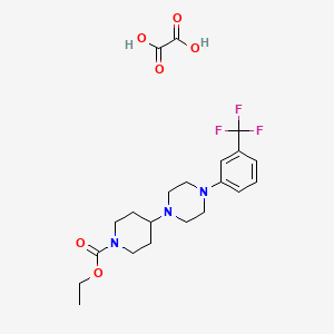 molecular formula C21H28F3N3O6 B3852705 ethyl 4-{4-[3-(trifluoromethyl)phenyl]-1-piperazinyl}-1-piperidinecarboxylate oxalate 