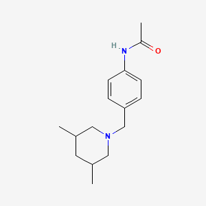 molecular formula C16H24N2O B3852712 N-{4-[(3,5-dimethyl-1-piperidinyl)methyl]phenyl}acetamide 