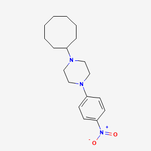 molecular formula C18H27N3O2 B3852719 1-cyclooctyl-4-(4-nitrophenyl)piperazine 